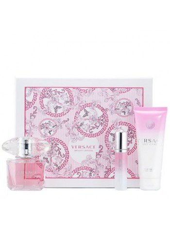 Versace Bright Crystal Подарунковий набір (туалетна вода 90 мл + лосьйон для тіла 100 мл + мініатюра 10 мл)