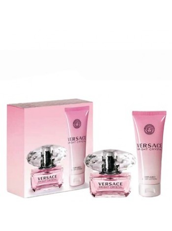 Versace Bright Crystal подарунковий набір (туалетна вода 90 мл + лосьйон для тіла 100 мл + клатч)