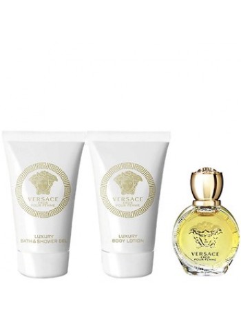 Versace Eros Pour Femme Eau de Toilette Подарунковий набір (мініатюра 5 мл + лосьйон для тіла 25 мл + гель для душу 25 мл)