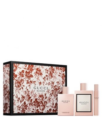 Gucci Bloom Подарунковий набір (парфумована вода 100 мл + мініатюра 7 мл + лосьйон для тіла 100 мл)