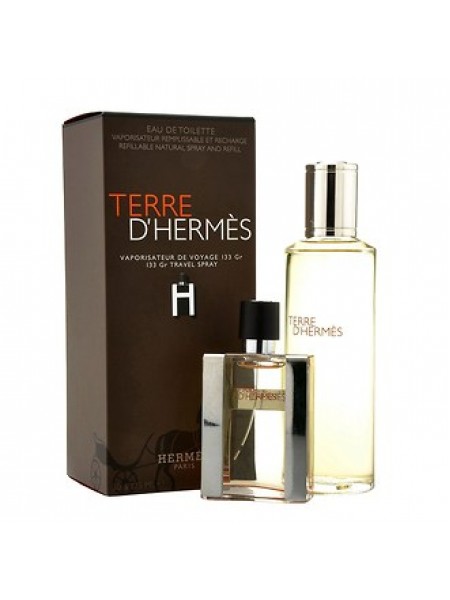 Hermes Terre d'Hermes Eau De Toilette Набор (туалетная вода Travel Spray 30 мл + туалетная вода Refill 125 мл)