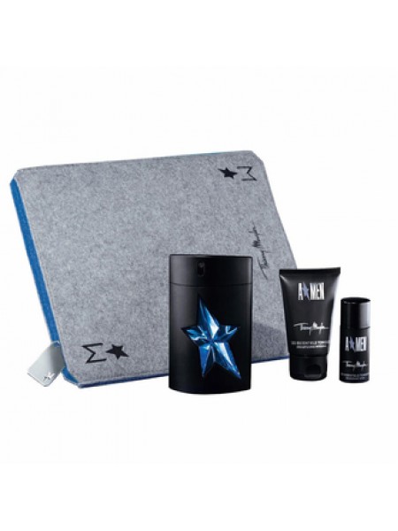 Thierry Mugler A*Men Подарочный набор (туалетная вода 100 мл + гель для душа 50 мл + стиковый дезодорант 20 г + сумка)