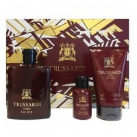 Trussardi Uomo The Red Подарочный набор (туалетная вода 100 мл + гель для душа 100 мл + мыло для бороды 50 мл)