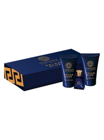 Versace Pour Homme Dylan Blue Подарочний набір (мініатюра 5 мл + бальзам після гоління 25 мл + гель для душу 25 мл)