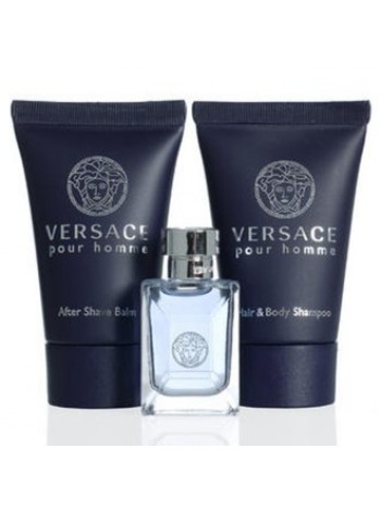 Versace Pour Homme Подарочний набір (туалетна вода 5 мл + гель для душу 25 мл + бальзам після гоління 25 мл)