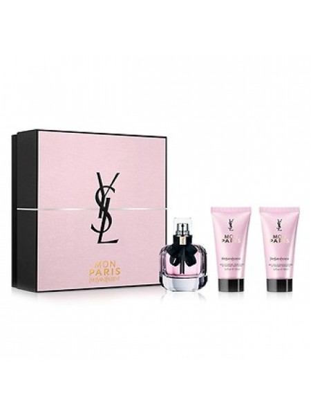 Yves Saint Laurent Mon Paris Подарочний набір (парфумована вода 50 мл + лосьйон для тіла 50 мл + гель для душу 50 мл)