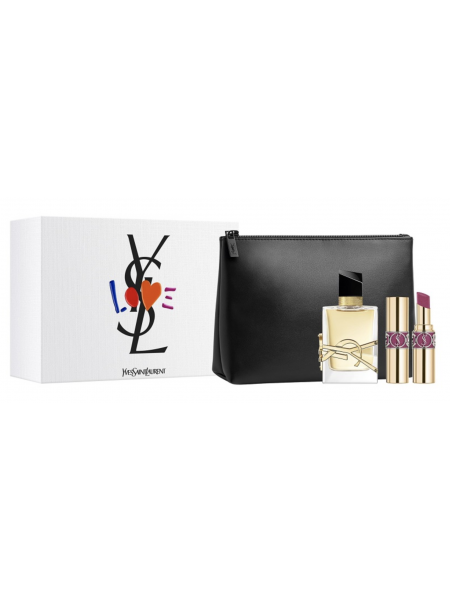 Yves Saint Laurent Libre Подарочный набор (парфюмированная вода 50 мл + помада Rouge Volupte Shine + косметичка)