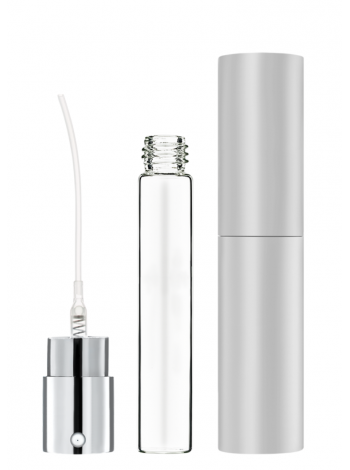 Флакон спрей для розпиву обертовий (відліванти) Метал Silver 10 мл
