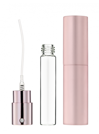 Флакон спрей для розпиву обертовий (відліванти) Метал Pink 10 мл