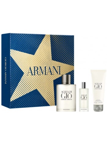 Armani Acqua di Gio Pour Homme Подарочний набір (туалетна вода 100 мл + гель для душу 75 мл + мініатюра 15 мл)
